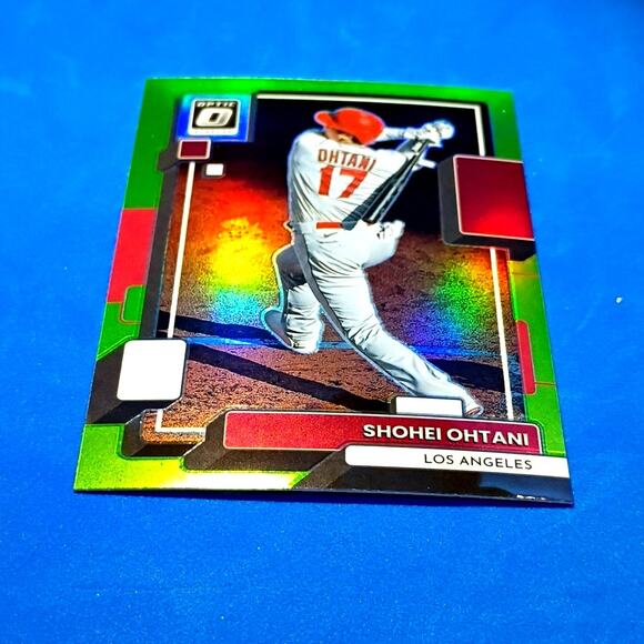 2022 Panini Donruss Optic - Shohei Ohtani #141 Lime Green Prizm Refractor - Picture 5 of 7